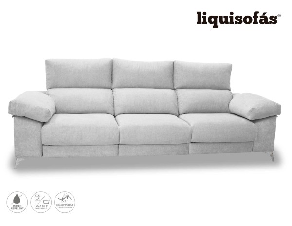 SOFÁ 3 PLAZAS DESLIZANTE AL SUELO Y RECLINABLE MOD. CALCIO