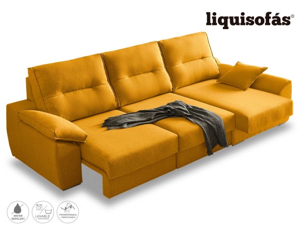 SOFÁ CHAISE LONGUE DESLIZANTE FRONTAL Y RECLINABLE MOD. FRIDAY