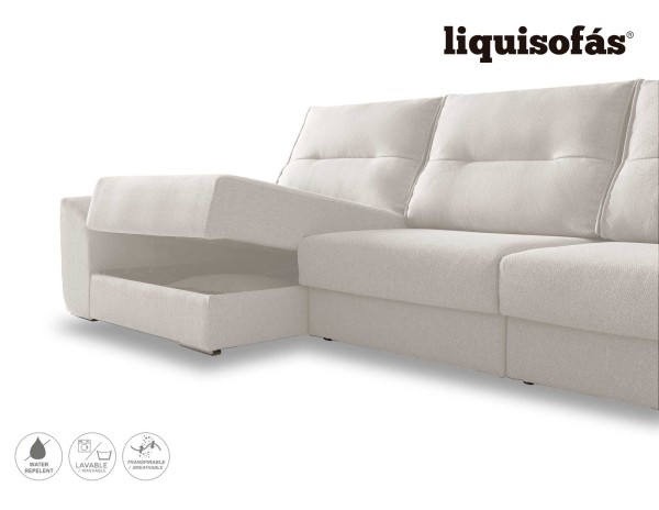 SOFÁ CHAISE LONGUE DESLIZANTE FRONTAL Y RECLINABLE MOD. FRIDAY