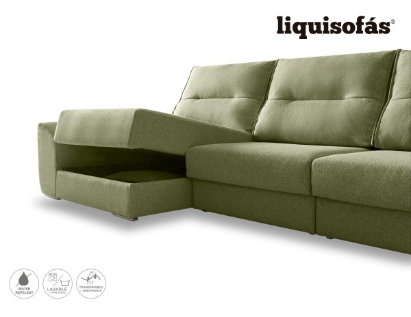 SOFÁ CHAISE LONGUE DESLIZANTE FRONTAL Y RECLINABLE MOD. FRIDAY