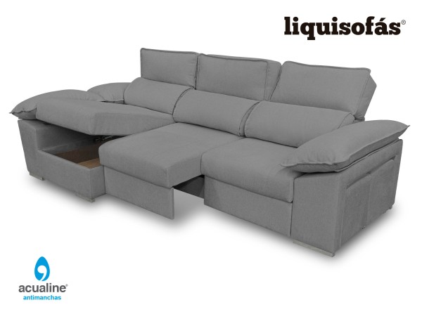 SOFÁ CHAISE LONGUE RECLINABLE Y DESLIZANTE AL SUELO MOD. TOGO
