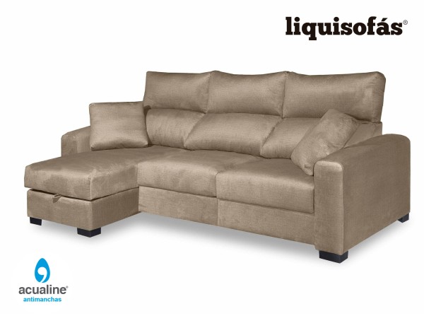SOFÁ CHAISE LONGUE DESLIZANTE AL SUELO Y RECLINABLE MOD. ISLAND