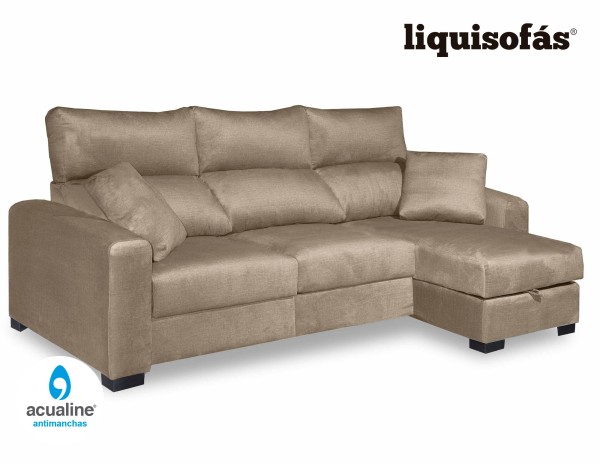 SOFÁ CHAISE LONGUE DESLIZANTE AL SUELO Y RECLINABLE MOD. ISLAND