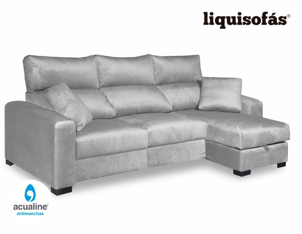 SOFÁ CHAISE LONGUE DESLIZANTE AL SUELO Y RECLINABLE MOD. ISLAND