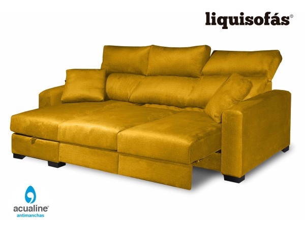 SOFÁ CHAISE LONGUE DESLIZANTE AL SUELO Y RECLINABLE MOD. ISLAND