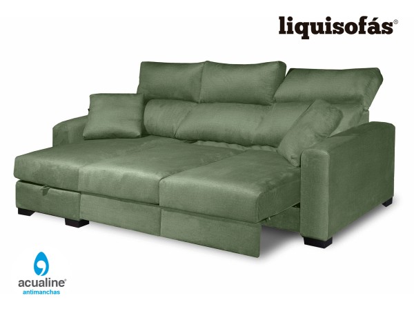 SOFÁ CHAISE LONGUE DESLIZANTE AL SUELO Y RECLINABLE MOD. ISLAND