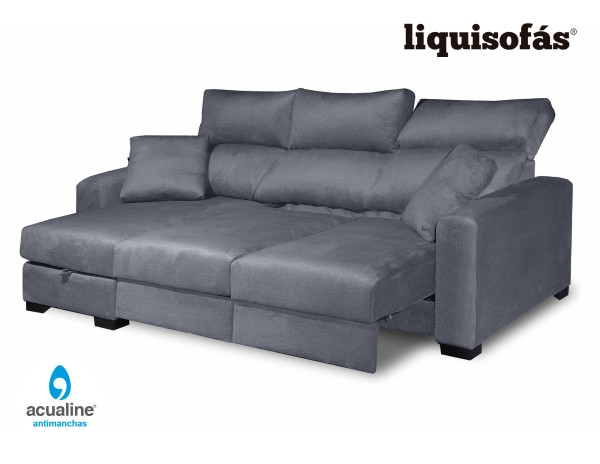 SOFÁ CHAISE LONGUE DESLIZANTE AL SUELO Y RECLINABLE MOD. ISLAND