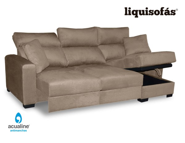 SOFÁ CHAISE LONGUE DESLIZANTE AL SUELO Y RECLINABLE MOD. ISLAND