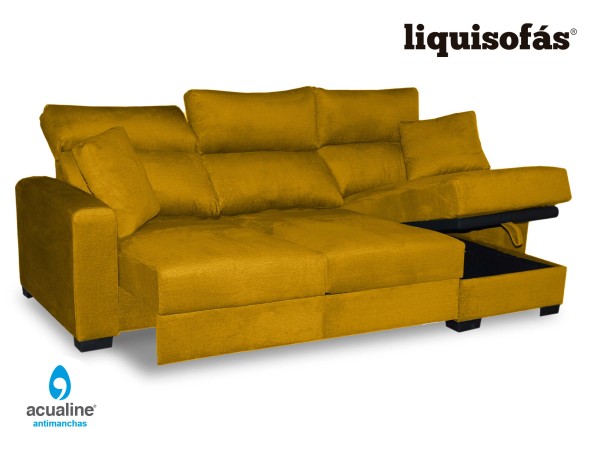 SOFÁ CHAISE LONGUE DESLIZANTE AL SUELO Y RECLINABLE MOD. ISLAND