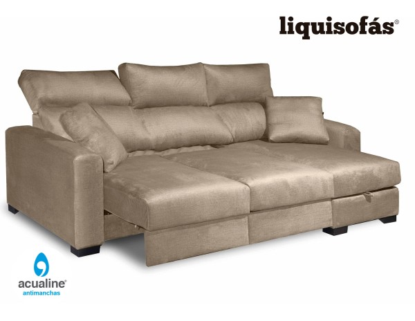 SOFÁ CHAISE LONGUE DESLIZANTE AL SUELO Y RECLINABLE MOD. ISLAND