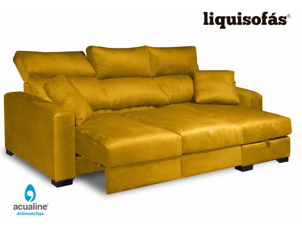 SOFÁ CHAISE LONGUE DESLIZANTE AL SUELO Y RECLINABLE MOD. ISLAND