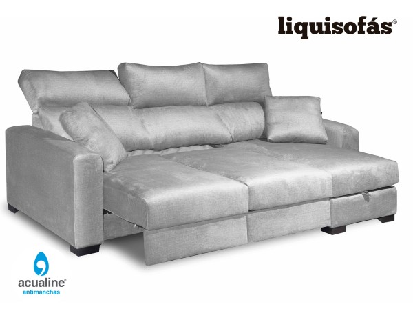 SOFÁ CHAISE LONGUE DESLIZANTE AL SUELO Y RECLINABLE MOD. ISLAND
