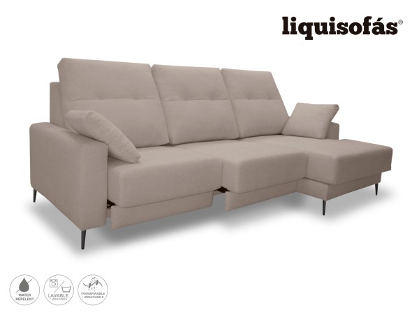 SOFÁ CHAISE LONGUE DESLIZANTE FRONTAL MOD. FLANDES