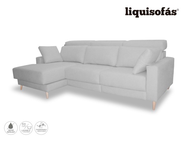 SOFÁ CHAISE LONGUE DESLIZANTE FRONTAL Y RECLINABLE MOD. COLONIA