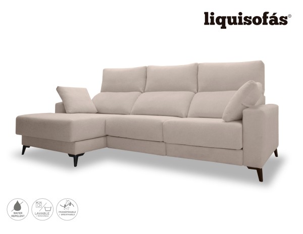 SOFÁ CHAISE LONGUE DESLIZANTE FRONTAL Y RECLINABLE MOD. ÁFRICA