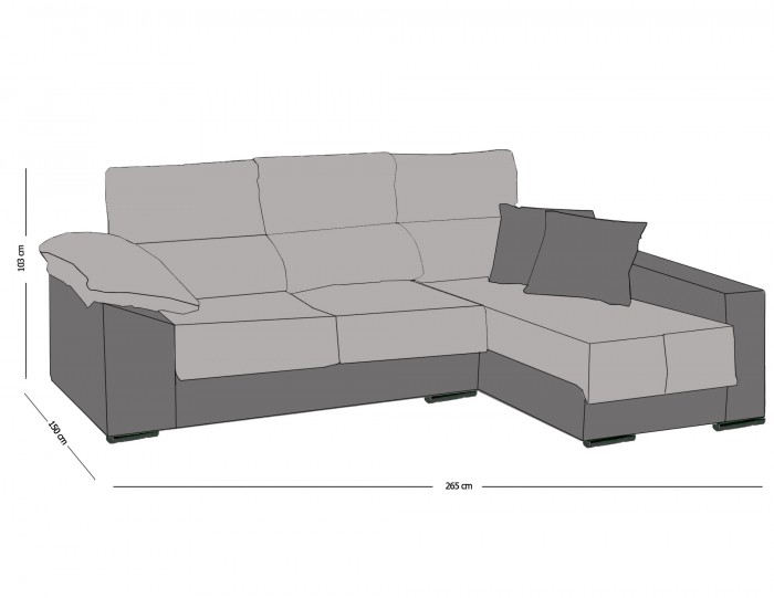 CHAISELONGUE DESLIZANTE CON ARCÓN...