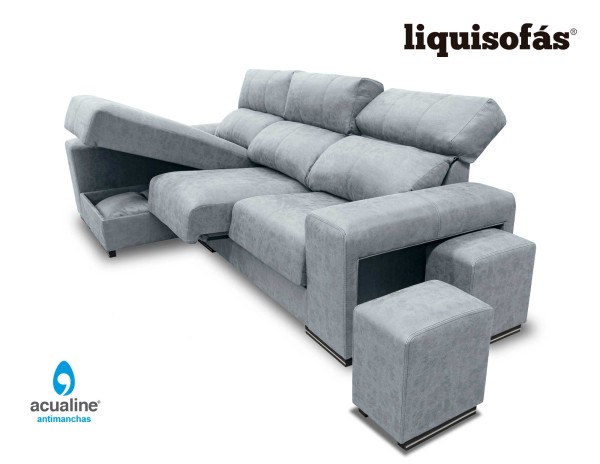 SOFÁ CHAISELONGUE RECLINABLE Y DESLIZANTE MOD. LAGUNA