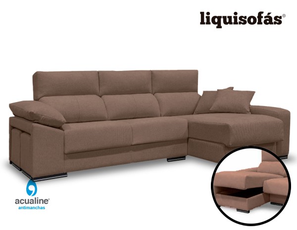 CHAISELONGUE ASIENTOS DESLIZANTES MOD. CAQUI
