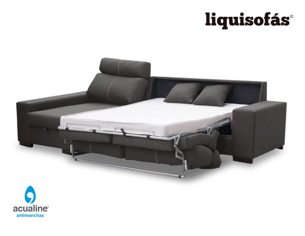 SOFÁ CHAISELONGUE CAMA CON SISTEMA ITALIANO MOD. GOLEM