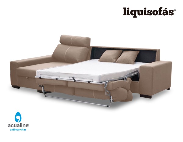 SOFÁ CHAISELONGUE CAMA CON SISTEMA ITALIANO MOD. GOLEM