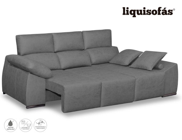 CHAISELONGUE DESLIZANTE AL SUELO Y RECLINABLE MOD. BOCA